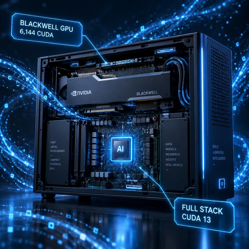 NVIDIA DGX Spark — вид внутри: GPU Blackwell и объединённая память